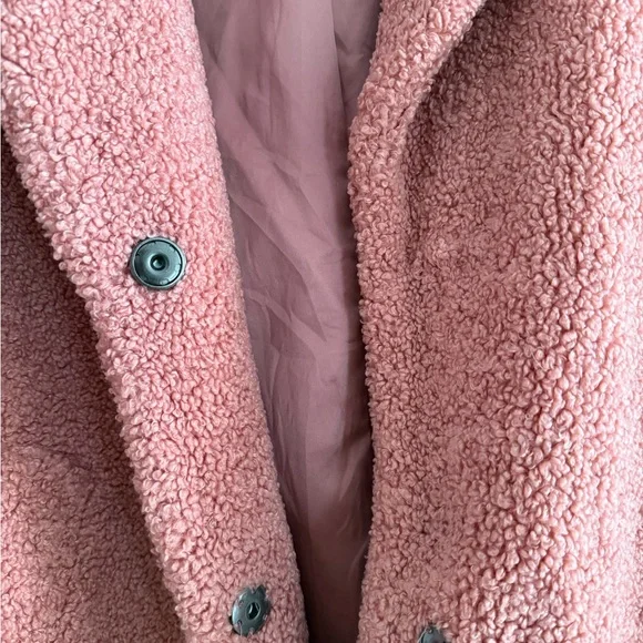 VINTAGE Lucky Brand Coral Teddy Jacket - Picture 4 of 6